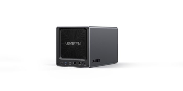 UGREEN NASync DXP4800 4-Bay Desktop NAS, Intel N100 Quad-core CPU, 8GB DDR5 RAM, 32G eMMC, 2 * 2.5GbE, 2 * M.2 NVMe Slots, 4K HDMI, Network Attached Storage (Diskless)