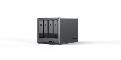 UGREEN NASync DXP4800 4-Bay Desktop NAS, Intel N100 Quad-core CPU, 8GB DDR5 RAM, 32G eMMC, 2 * 2.5GbE, 2 * M.2 NVMe Slots, 4K HDMI, Network Attached Storage (Diskless)