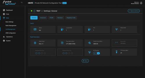 Neutral Wireless nibOS — Configuration & KPI Dashboard