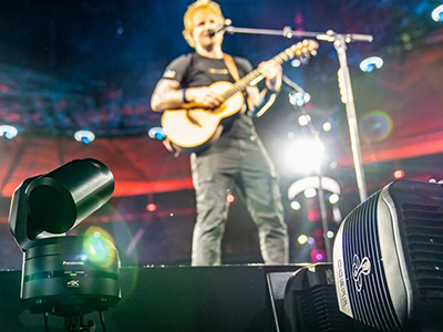 Panasonic PTZs go on tour with Ed Sheeran