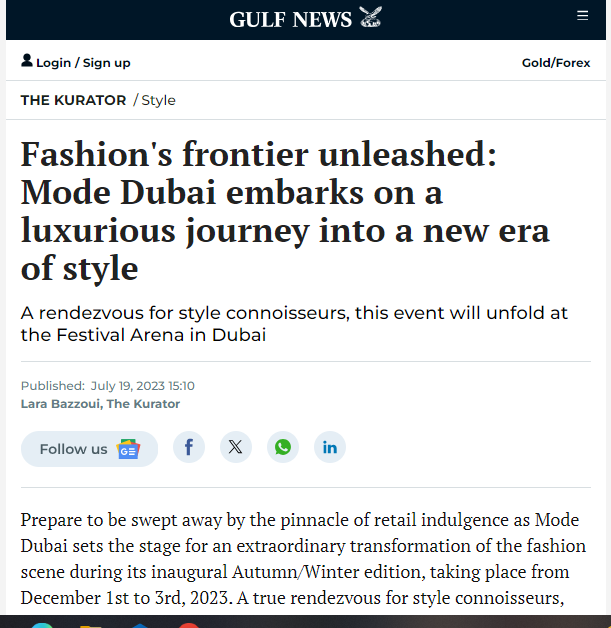 Fashion's frontier unleashed: Mode Dubai embarks on a luxurious journey into a new era of style