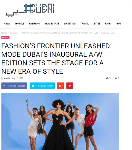 Hashtag Dubai : FASHION’S FRONTIER UNLEASHED: MODE DUBAI’S INAUGURAL A/W EDITION SETS THE STAGE FOR A NEW ERA OF STYLE