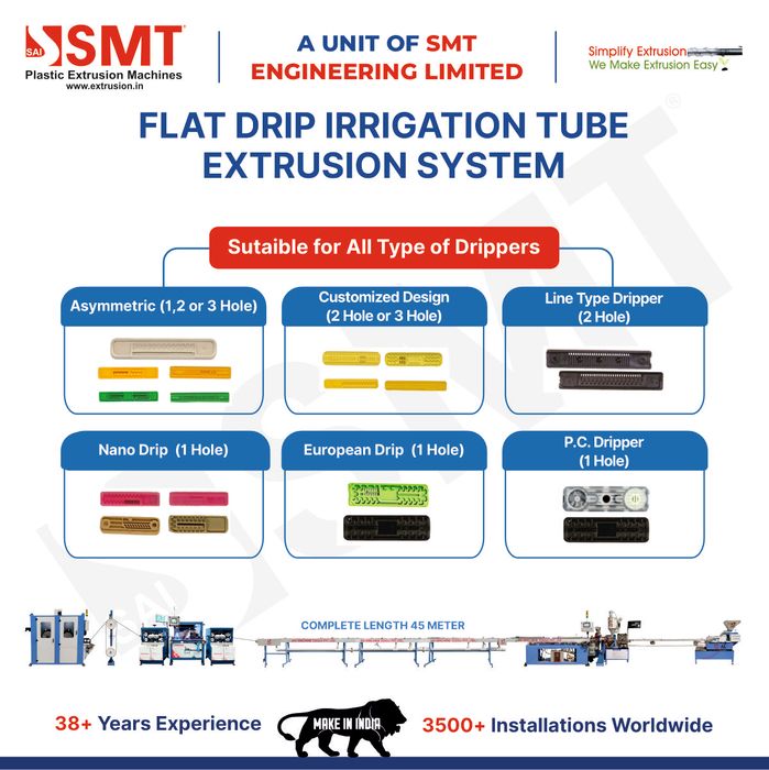Flat Drip Irrigation Tube Extrusion System