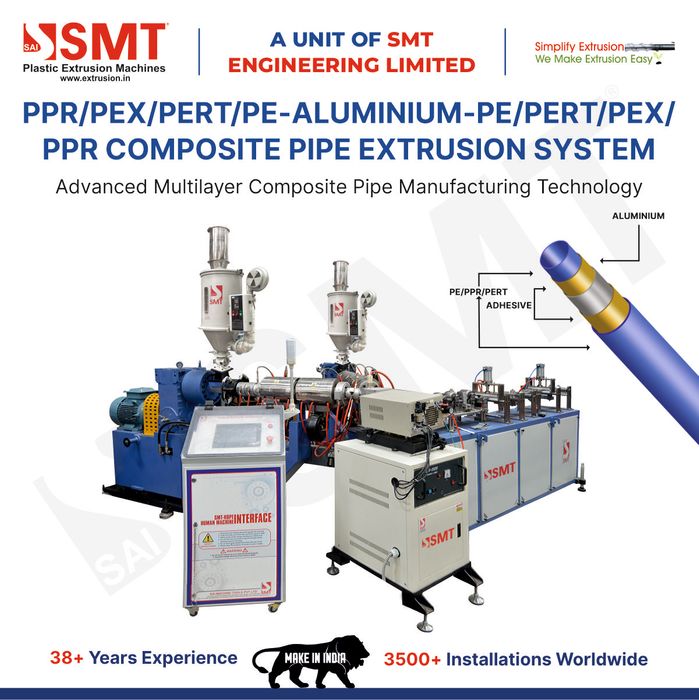 PPR/PEX/PERT/PE-ALUMINIUM-PE/PERT/PEX/PPR COMPOSITE PIPE EXTRUSION SYSTEM