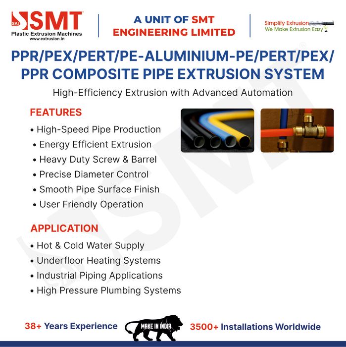 PPR/PEX/PERT/PE-ALUMINIUM-PE/PERT/PEX/PPR COMPOSITE PIPE EXTRUSION SYSTEM