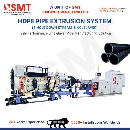 HDPE Pipe Extrusion System - (Single Down Stream – Single Layer)