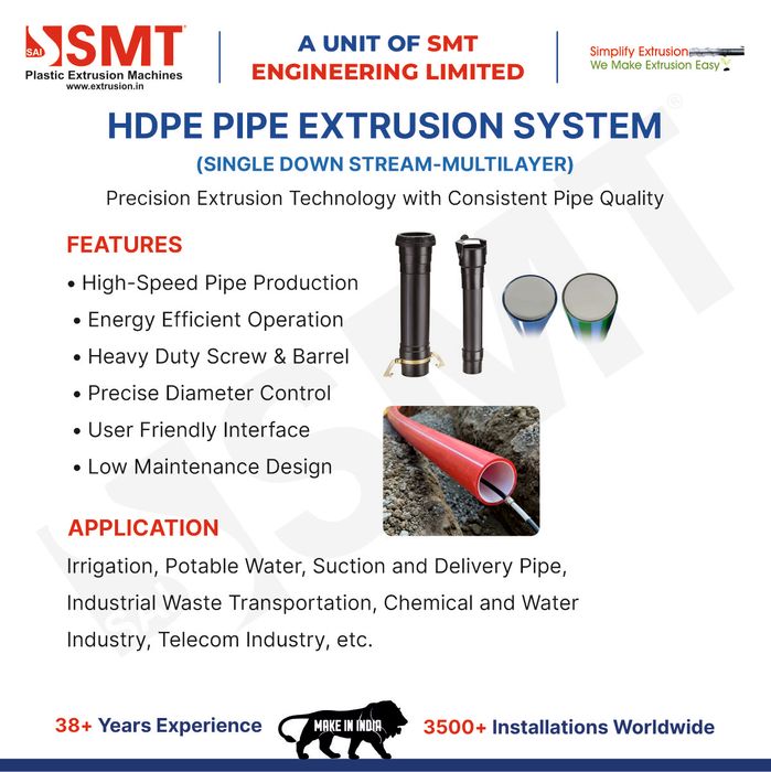 HDPE Pipe Extrusion System (Single Down Stream – Multi Layer)