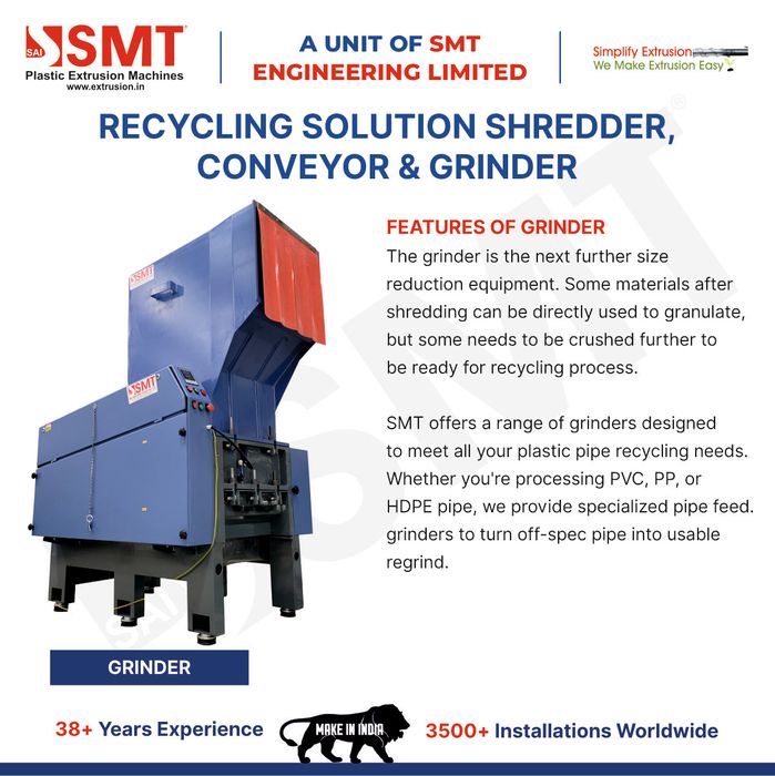 RECYCLING SOLUTION SHREDDER, CONVEYOR, GRINDER