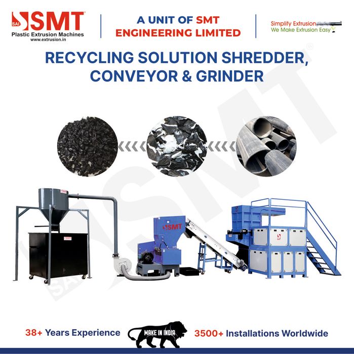RECYCLING SOLUTION SHREDDER, CONVEYOR, GRINDER