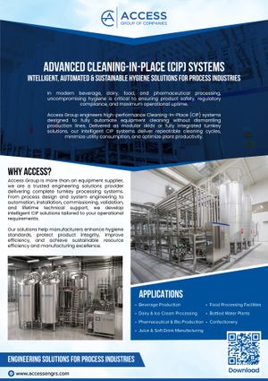 Advanced Cleaning-In-Place (CIP) Systems