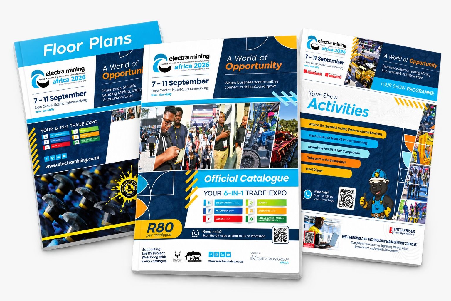 Electra Mining Africa floor plans, official catalogue and show programme