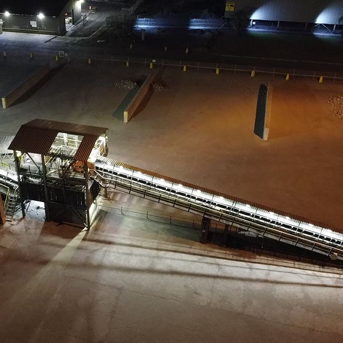 Conveyor Belt Lighting Solution for Mine