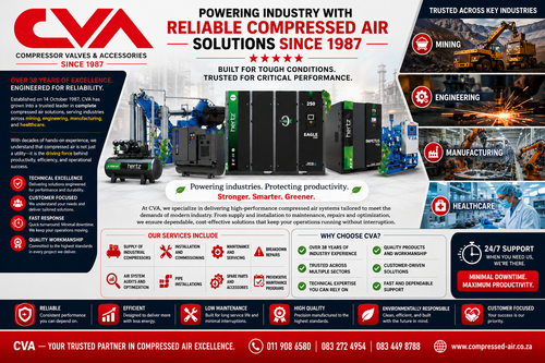 Compressor Valves & Accessories (CVA) – Nearly Four Decades of Excellence in Compressed Air Solutions