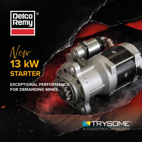 Trysome Launches the New Delco Remy DR128, 13 kW Starter at Electra Mining 2026