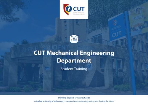 CUT Mechanical Engineering Dept & CRPM -- Training