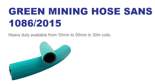 PVC Mining Hose SANS 1086 / 2015