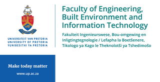 Exhibitor profile image for Faculty of Engineering, the Built Environment and Information Technology (EBIT), University of Pretoria