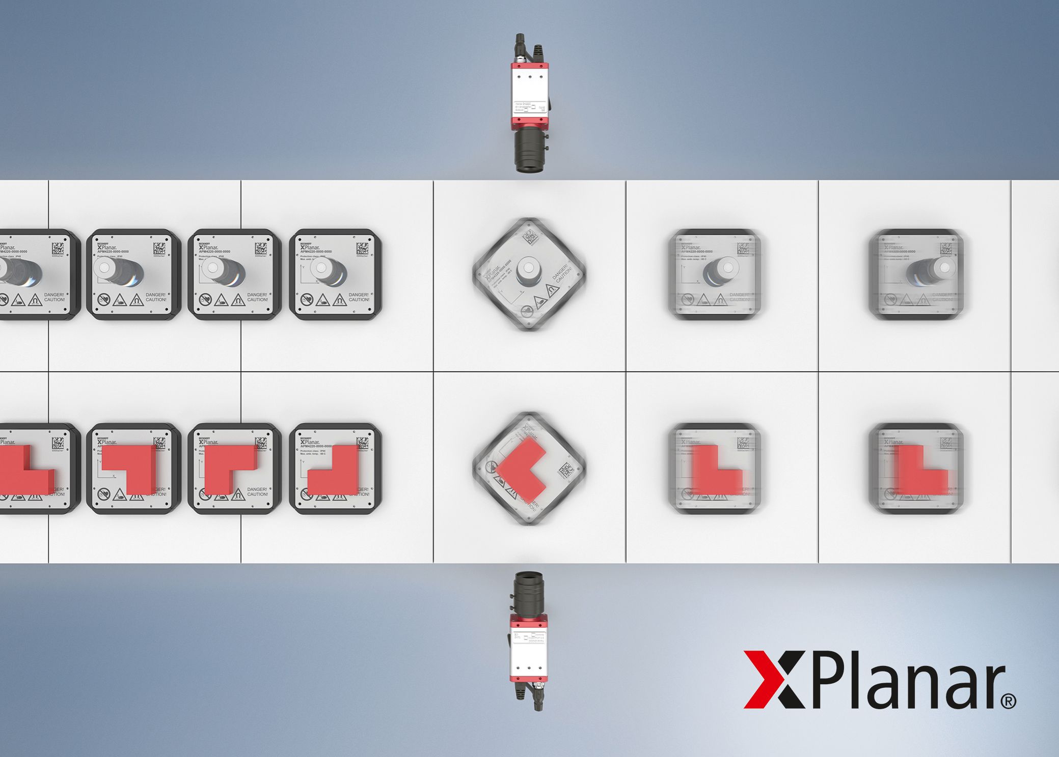 Beckhoff | XPlanar: additional degree of freedom for planar motor drive system through software-based 360-degree rotation