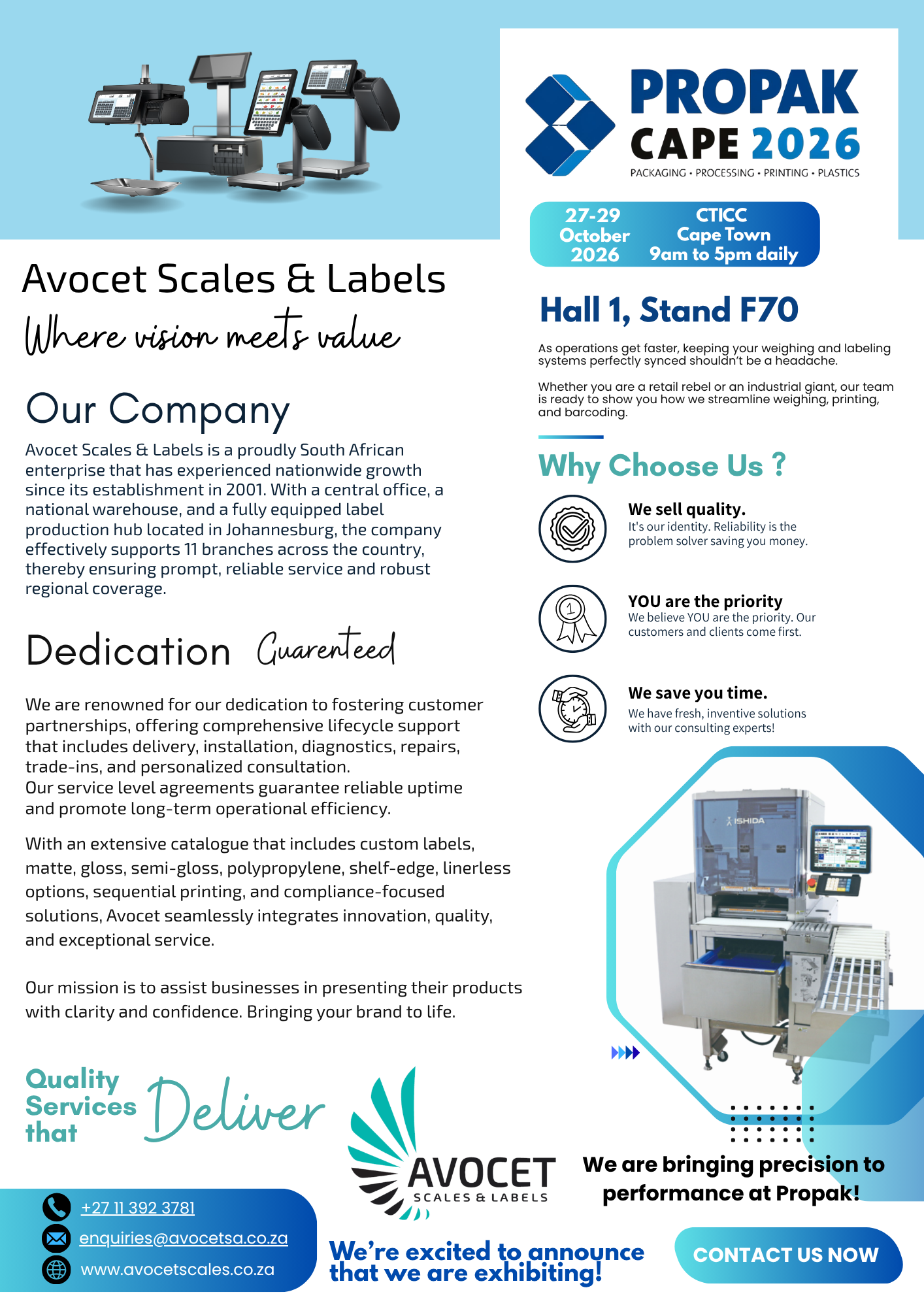 Avocet Scales & Labels - Where vision meets value.