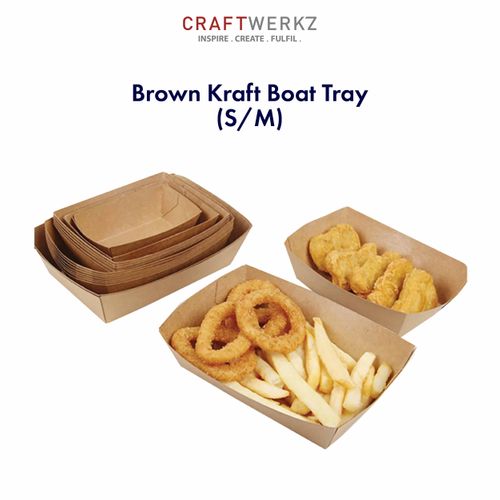 Brown Kraft Boat Tray (S/M)