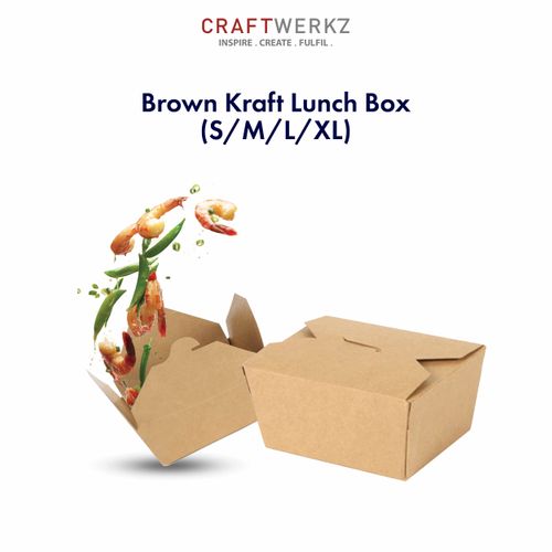 Brown Kraft Lunch Box (S/M/L/XL)