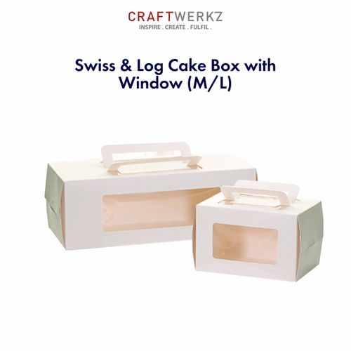 Swiss & Log Cake Box with Window (M, L)
