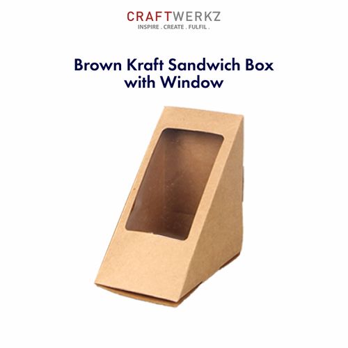 Brown Kraft Sandwich Box with Window