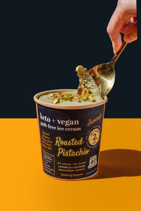 Keto & Vegan Roasted Pistachio Ice Cream