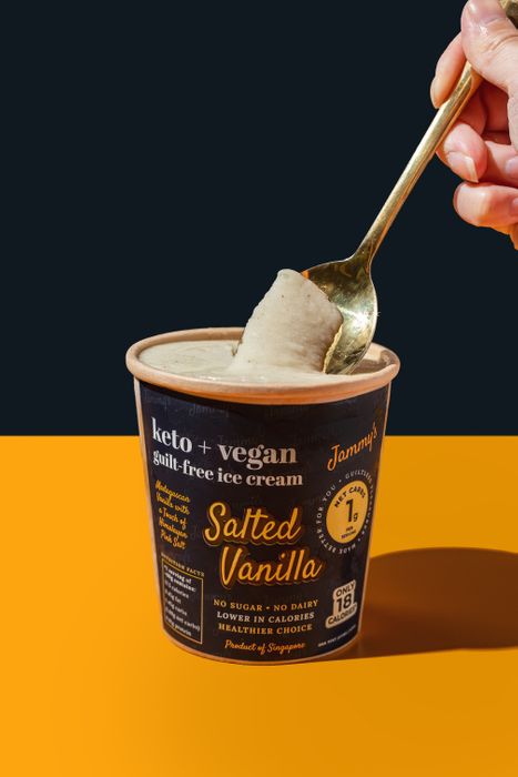Keto & Vegan Salted Vanilla Ice Cream