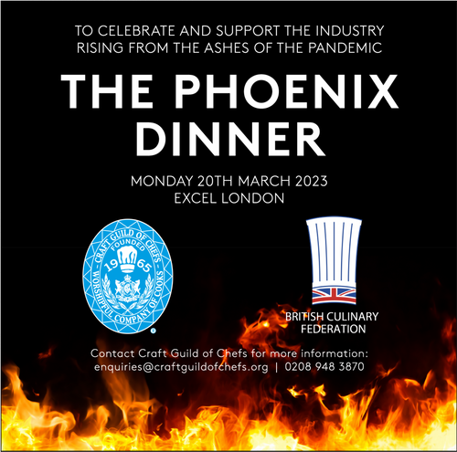 Craft Guild of Chefs and British Culinary Federation to run Phoenix Dinner alongside HRC 2023