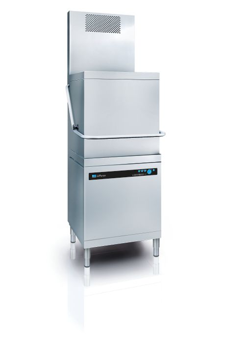 UPster H 500 pass-through dishwasher with space-saving integrated water softening offers great value!