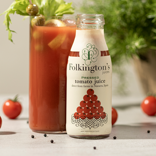 Folkington's tomato juice - 250ml glass bottle