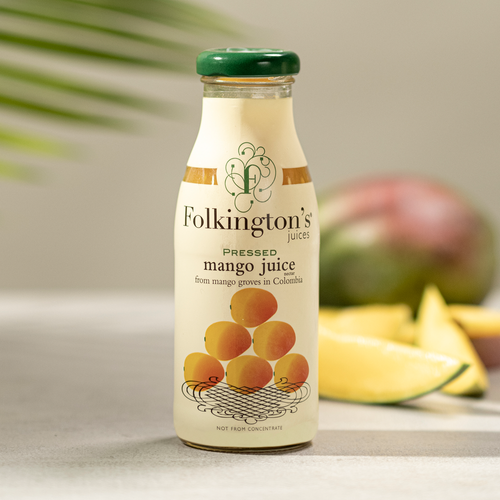 Folkington's mango nectar juice - 250ml glass bottle