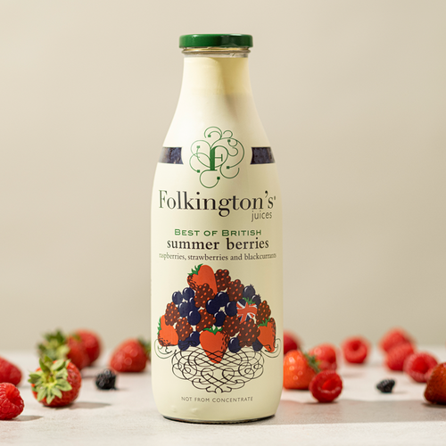 Folkington's best of British summer berries - 1 litre glass bottle