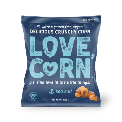 LOVE CORN Delicious Crunchy Corn Sea Salt, 20g