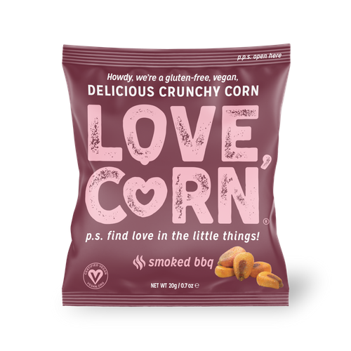 LOVE CORN Delicious Crunchy Corn BBQ, 20g