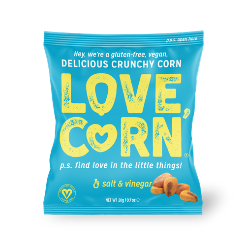 LOVE CORN Delicious Crunchy Corn Salt & Vinegar, 20g