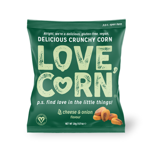 LOVE CORN Delicious Crunchy Corn Cheese & Onion, 20g