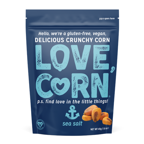 LOVE CORN Delicious Crunchy Corn Sea Salt, 45g