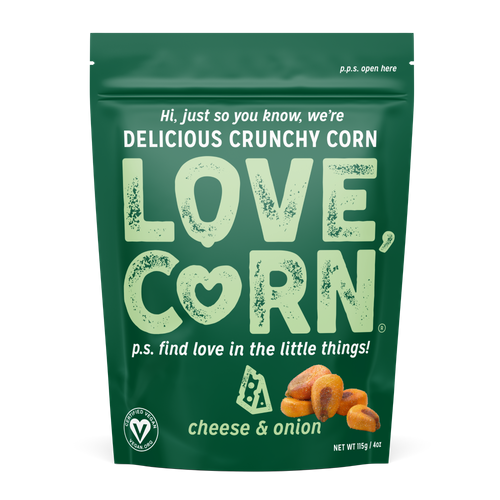 LOVE CORN Delicious Crunchy Corn Cheese & Onion, 45g