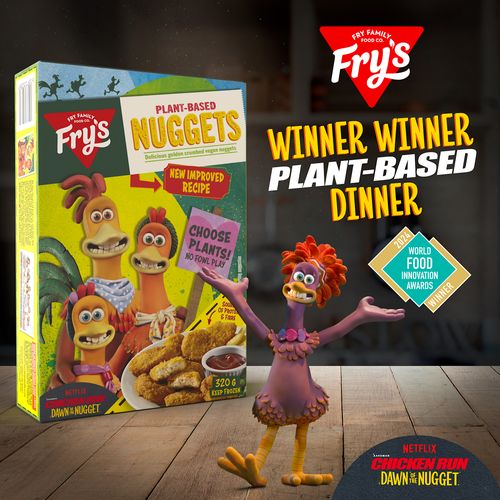 Plant-based brand Fry’s collaboration with Aardman and Netflix secures World Food Innovation Award