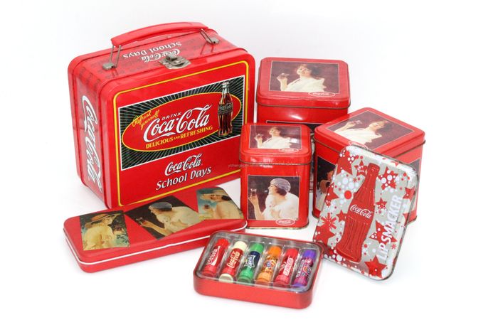 Christmas Customized food metal canister tinplate box