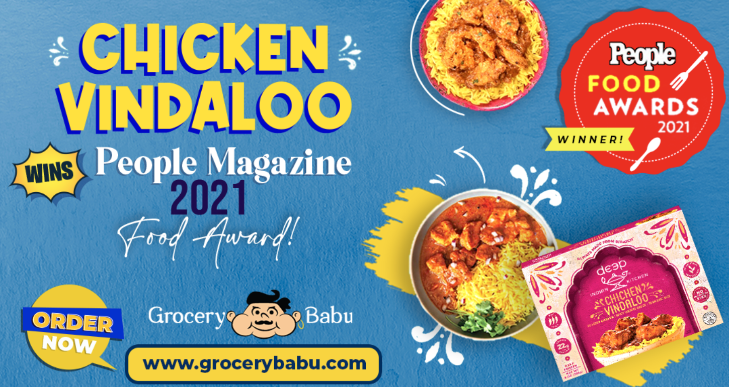 Deep Foods Chicken Vindaloo Wins People Magazine 2021 Food Award!