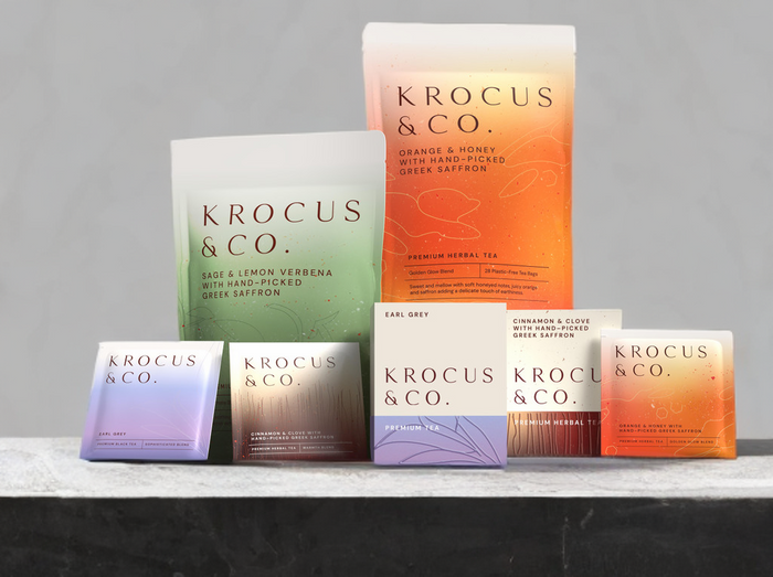 Discover Krocus & Co.’s Premium Saffron Tea Range – Product Details & Packaging