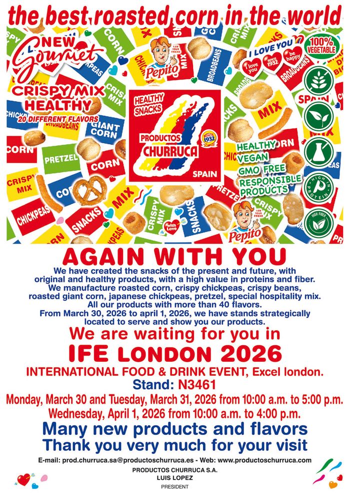 PRODUCTOS CHURRUCA SA SPAIN, THE BEST ROASTED CORN IN THE WORLD