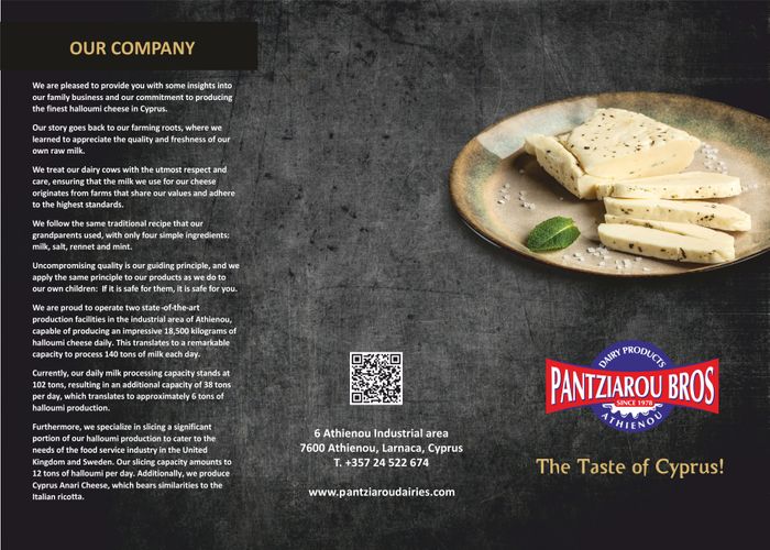 PANTZIAROU DAIRY PRODUCTS BROCHURE