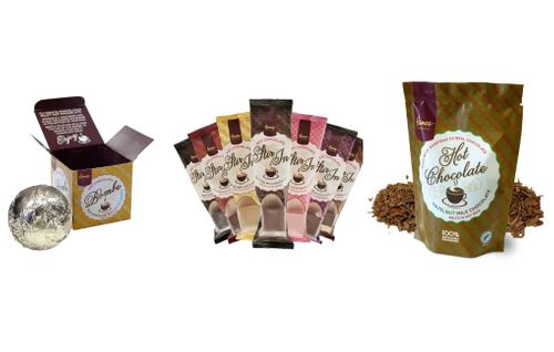 Hames Chocolates exhibit luxury Hot Chocolate line up at IFE 2025: Including Stir-In Spoons, Pouches and Bombes
