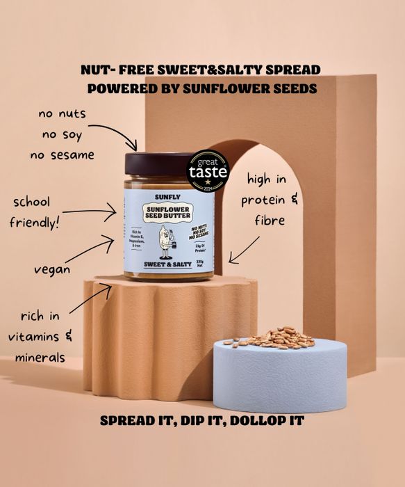 SUNFLY Sweet and Salty Sunflower Seed Butter.