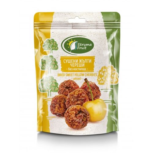 Dried sweet pitted yellow cherries, 100% natural