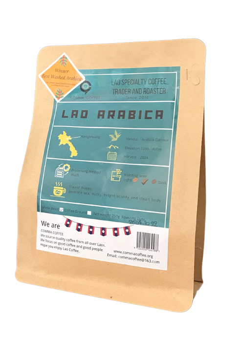 Lao Xiengkhuang Arabica Catimor Wash Roasted Coffee (250g)